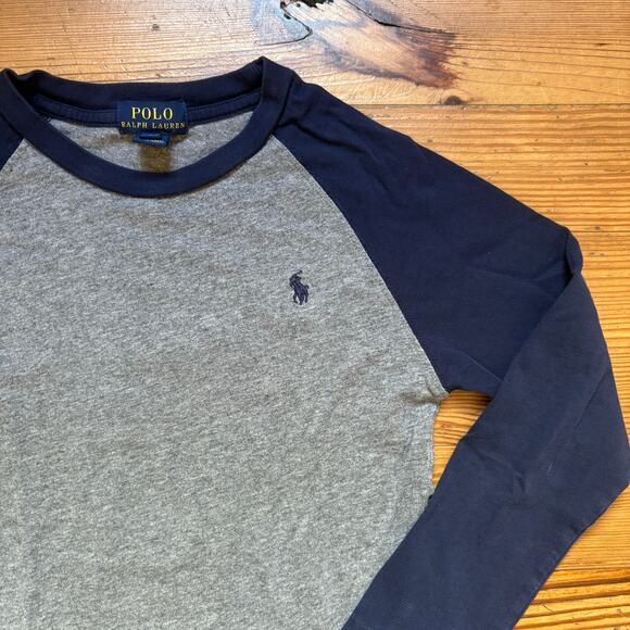 Polo Ralph Lauren gray navy long sleeve 3 shirt SIZE 6 - Picture 3 of 5